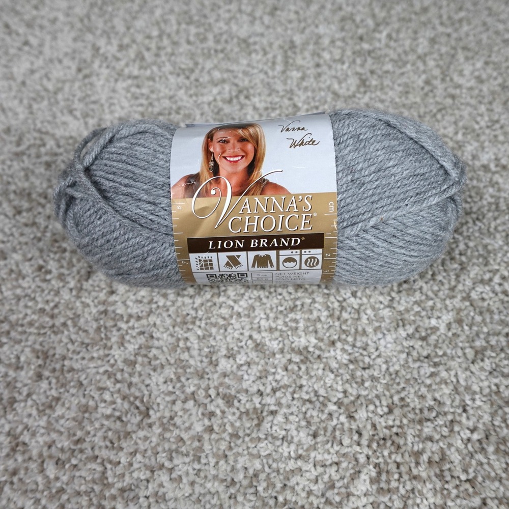 Lion Brand Vanna's Choice Yarn Silver Heather 405 Medium 4 Acrylic 145yd 860-405